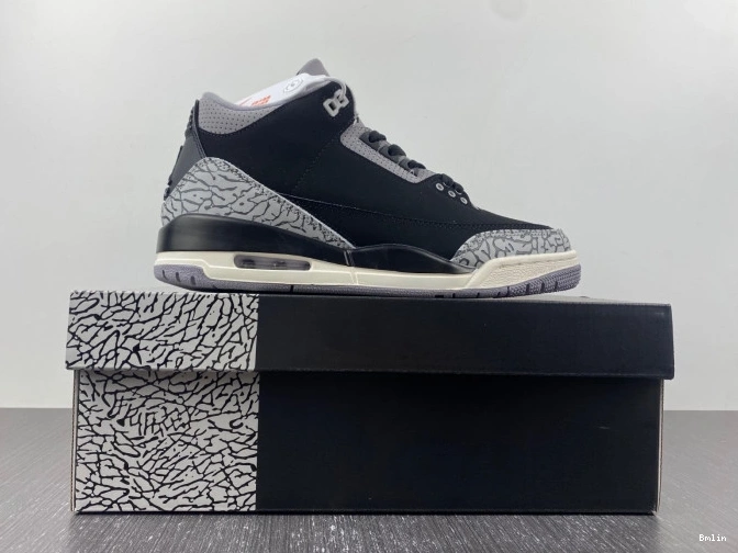 Bmlin Off Jordan Air 3 Noir CK9246-001 WMNS 0718